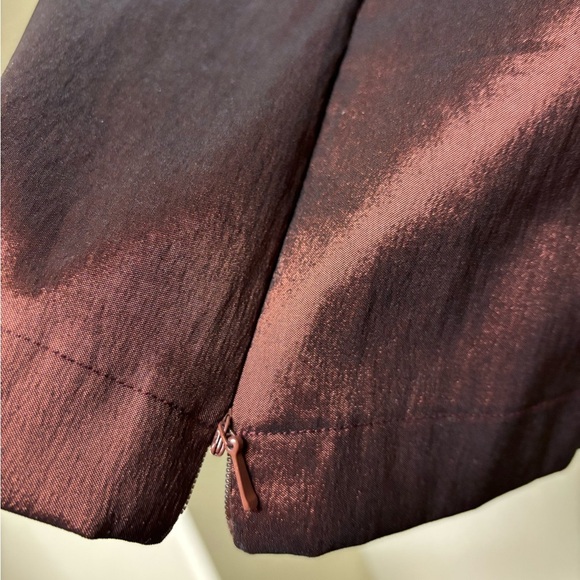 Deep Burgandy zip up the back shirt Milla Bell. STUNNING SHIMMER - Picture 5 of 5